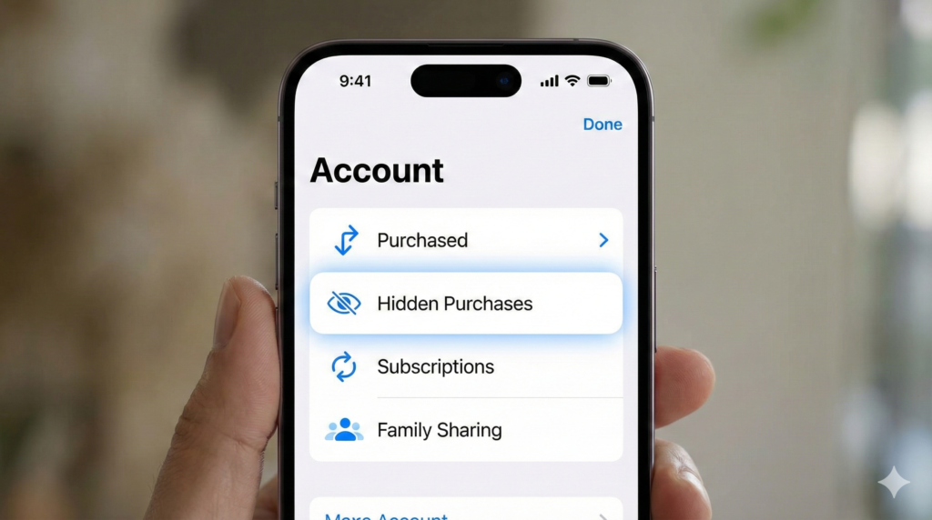 App Store Purchase History से Hidden Apps In Iphone देखें